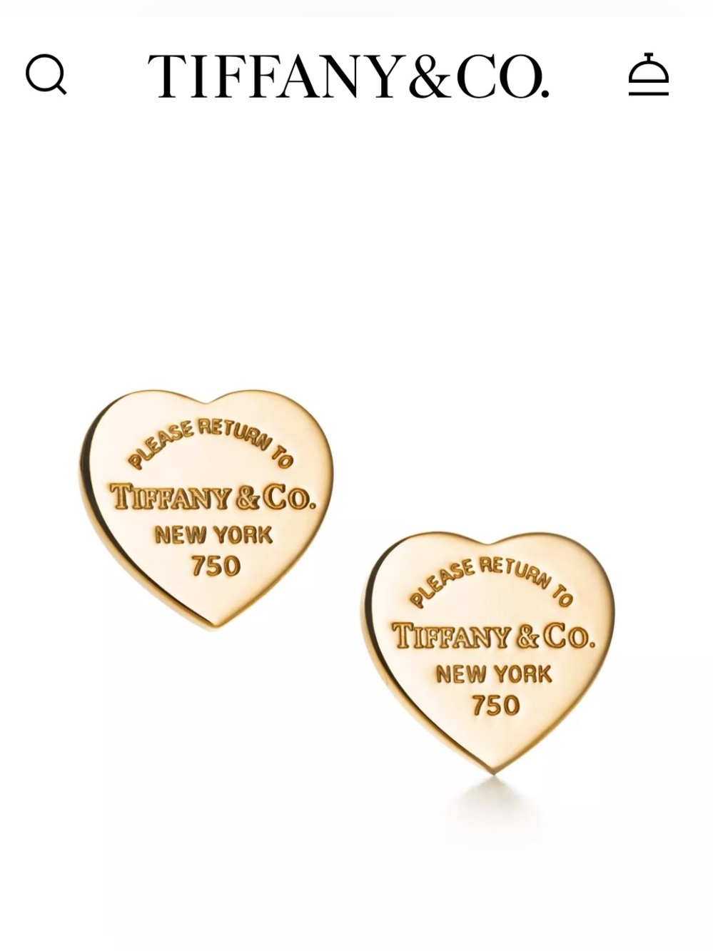 Tiffany & Co Heart Studs